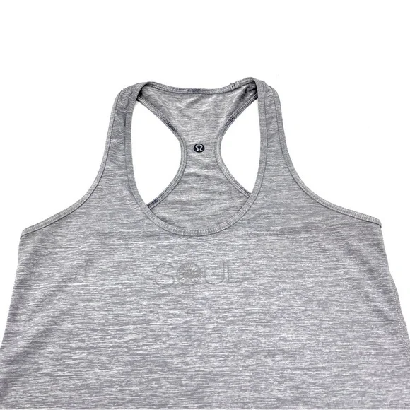 Lululemon Athletica Iced Iris Silver Soul Racerback Tank Top Sports Yoga Size 6 - Picture 6 of 8